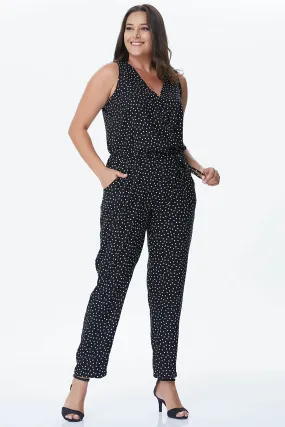 16235 Black Polka Dot Jumpsuit