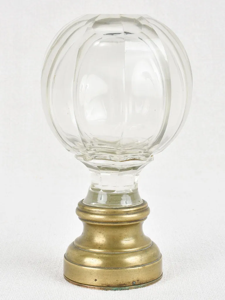 19th century blown glass balustrade ball 6¾"