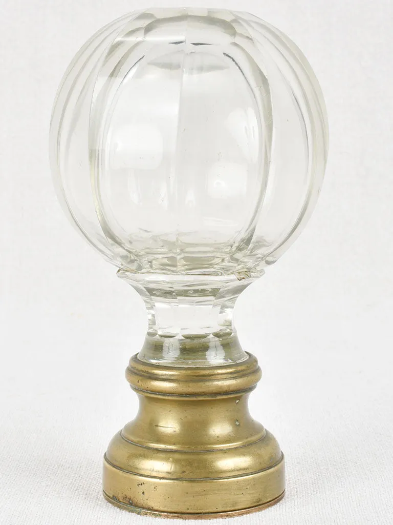 19th century blown glass balustrade ball 6¾"
