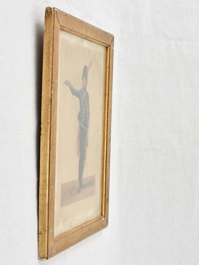 19th century military painting - portrait of a soldier 16½" x 13"