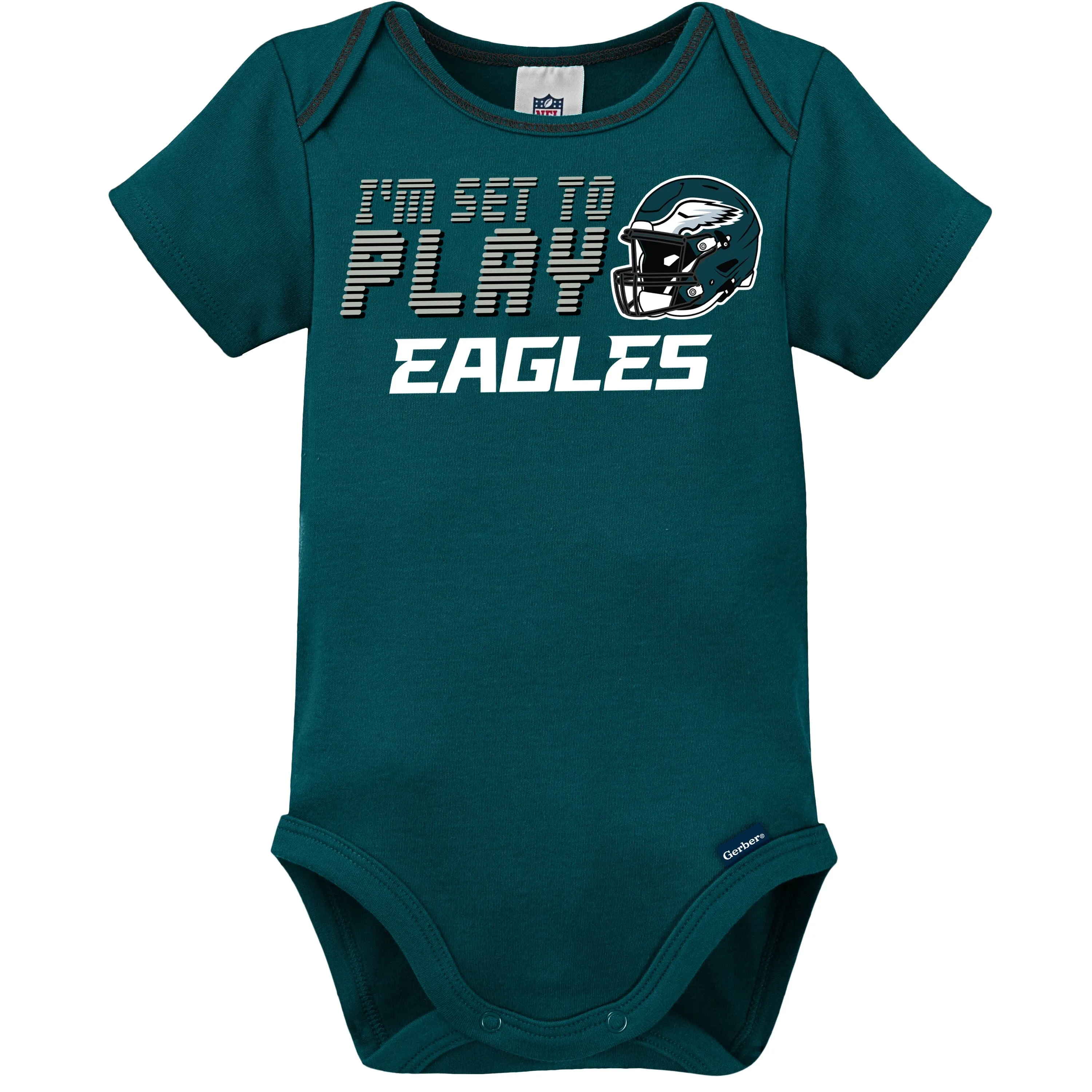 3-Pack Baby Boys Eagles Short Sleeve Bodysuits