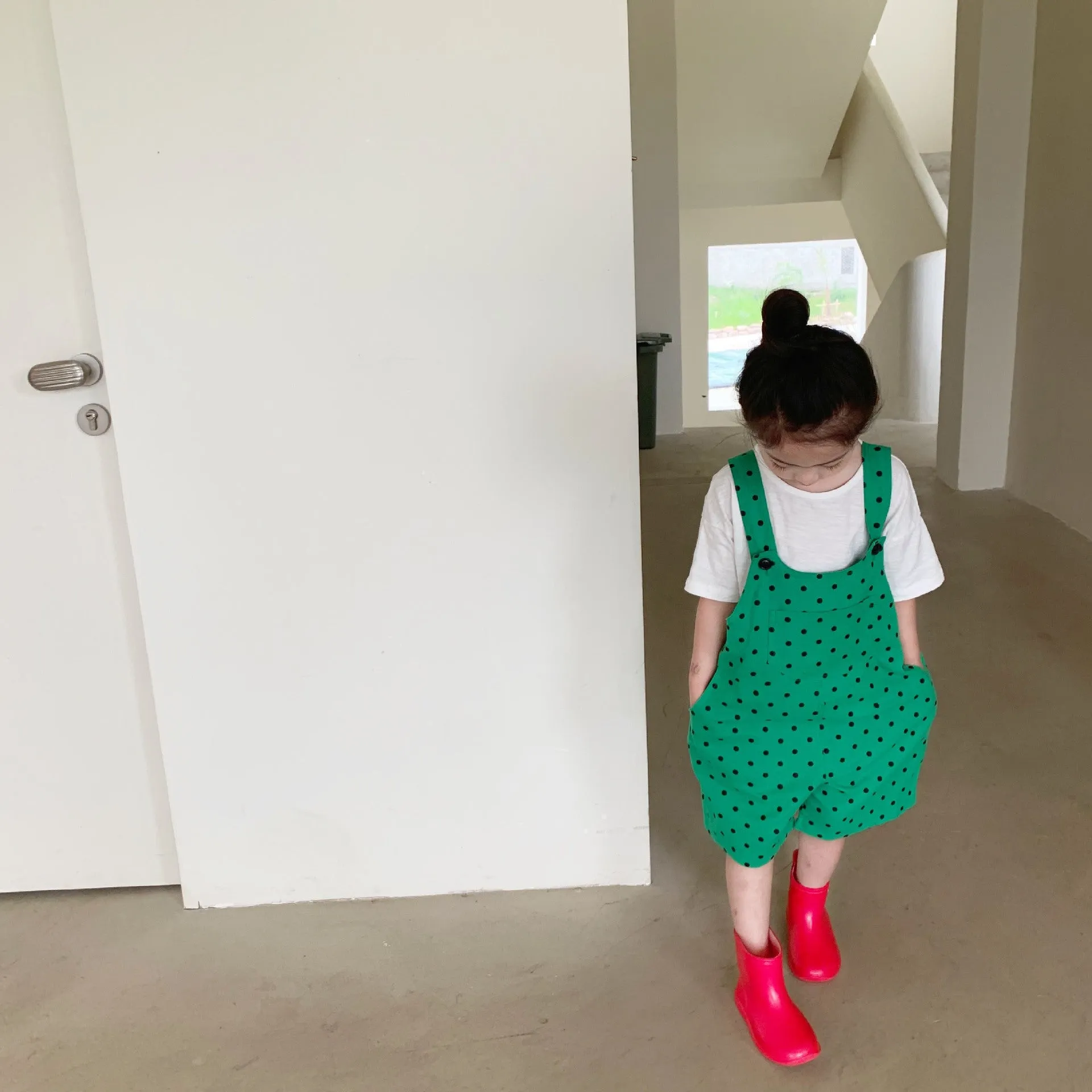 [507582] - Setelan Overall Korean Style Anak - Motif Little Spot