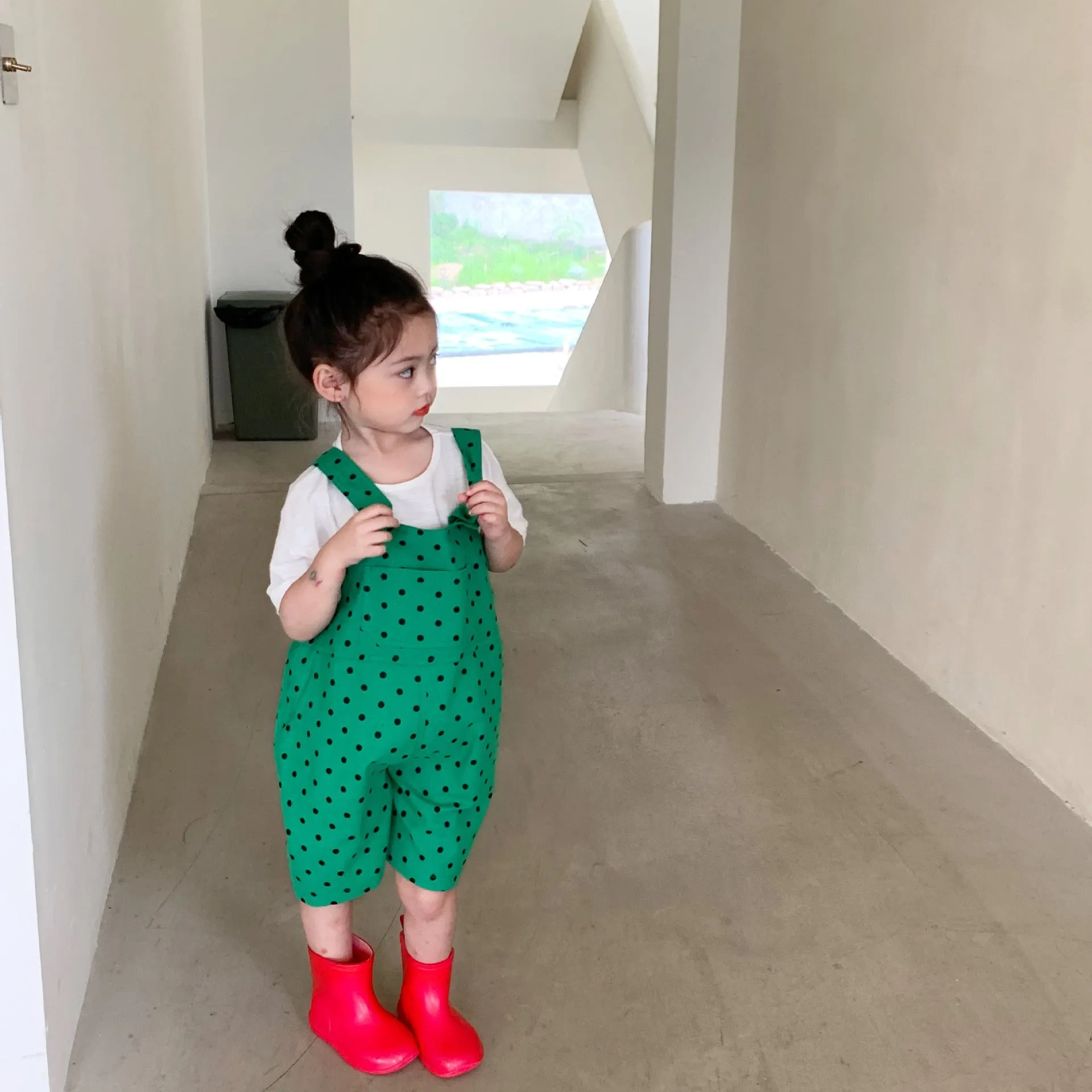 [507582] - Setelan Overall Korean Style Anak - Motif Little Spot