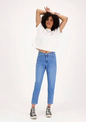 Adele Ankle Length Mom Jeans Blue