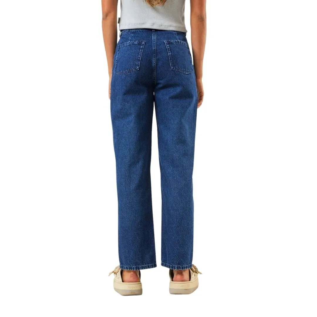 Afends Womens Shelby Hemp Denim Wide Leg Jeans - Original Rinse