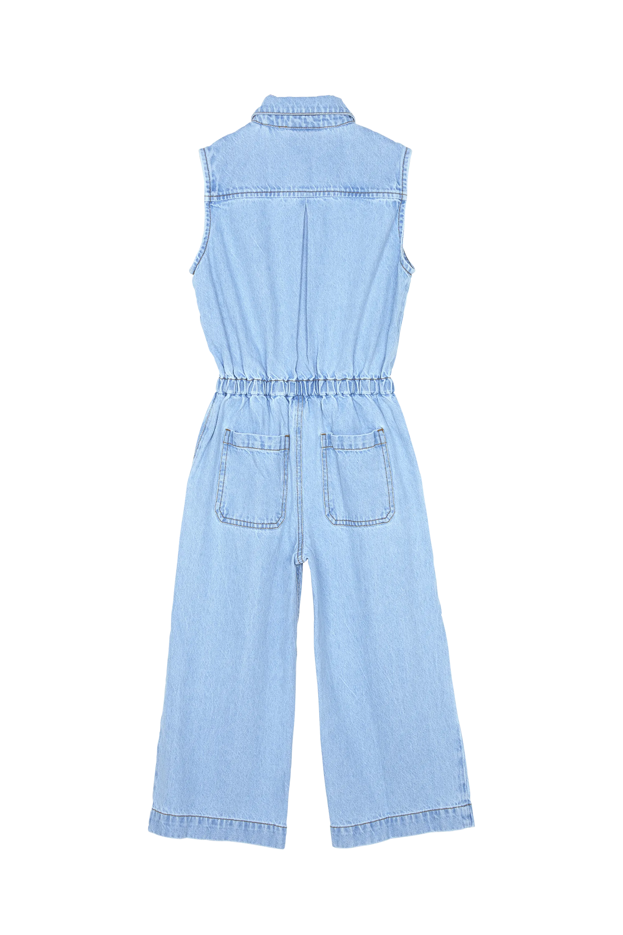 AMBER Bleached Blue - Sleeveless Jumpsuit