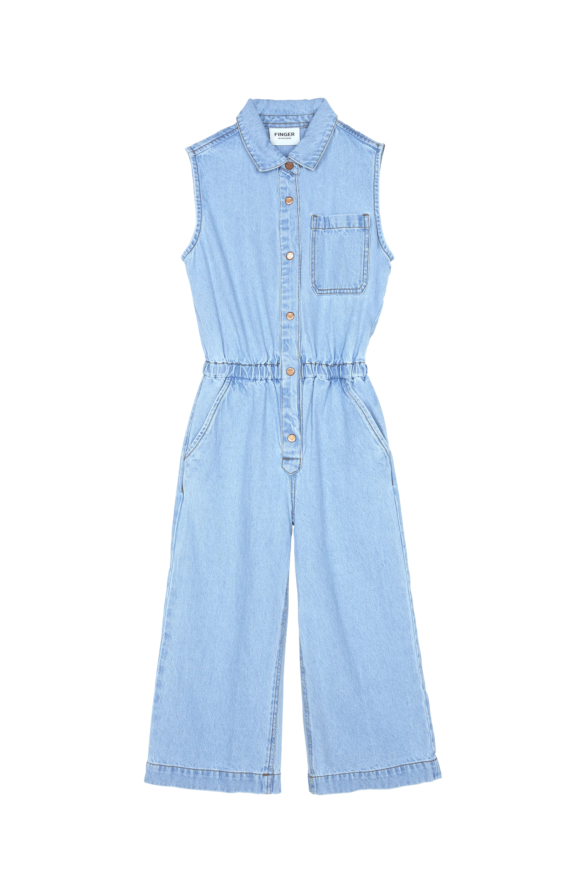 AMBER Bleached Blue - Sleeveless Jumpsuit