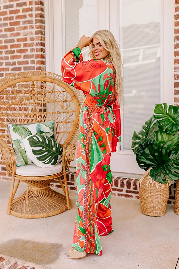 Antigua Bound Satin Jumpsuit Curves