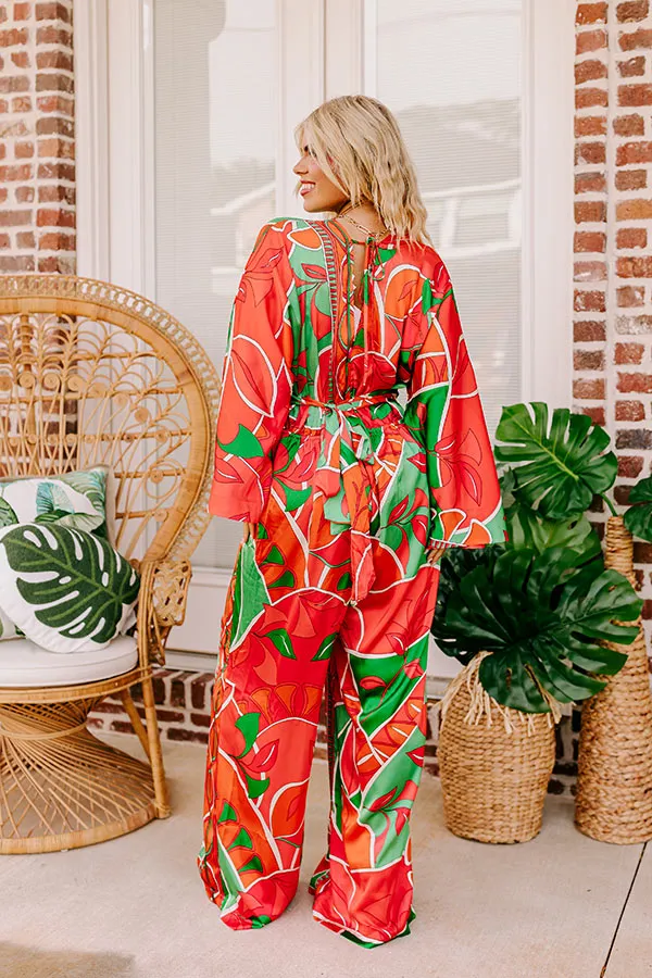 Antigua Bound Satin Jumpsuit Curves