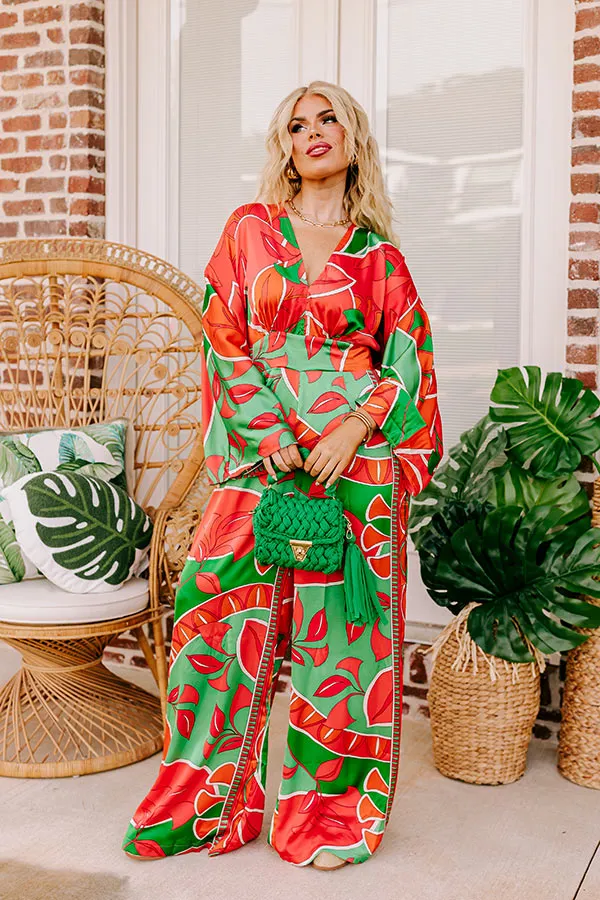 Antigua Bound Satin Jumpsuit Curves