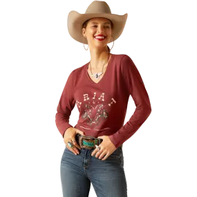 Ariat Women's Oxblood Red Rodeo T-shirt