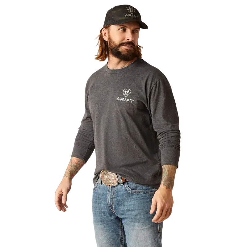 AriatMen's Wooden Flag T-Shirt