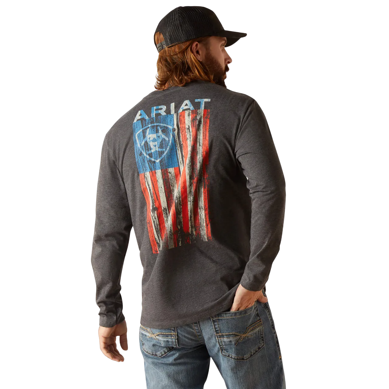 AriatMen's Wooden Flag T-Shirt