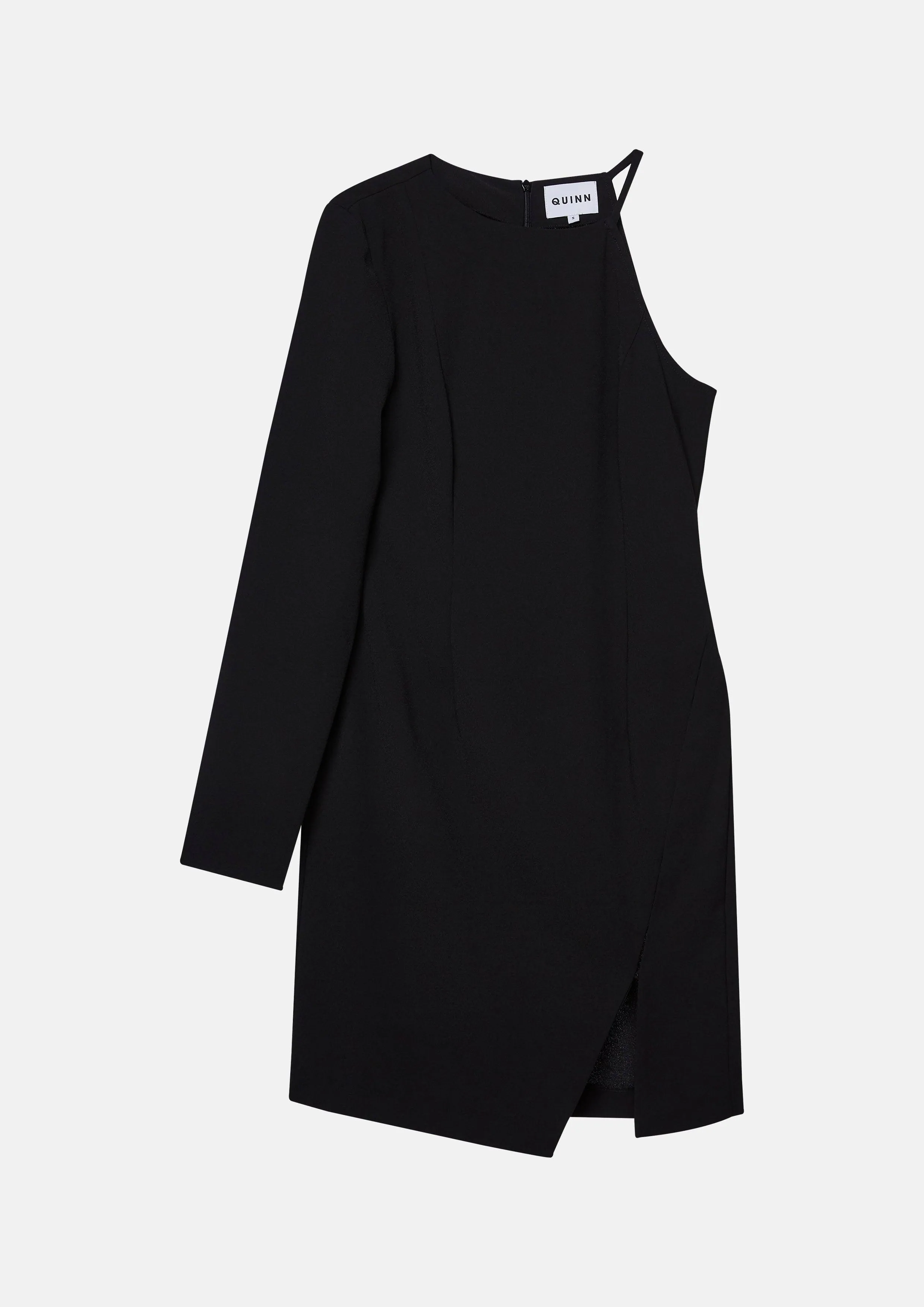 Asymmetrical Ruched Jumpsuit with Slit Detail Skirt