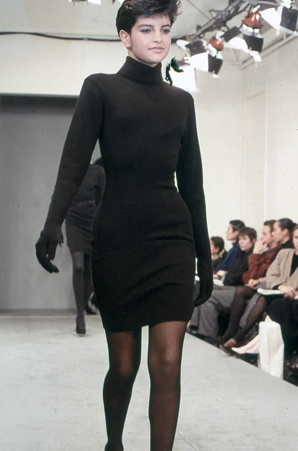 Azzedine Alaïa Fall 1987 Brown High Neck Bodysuit