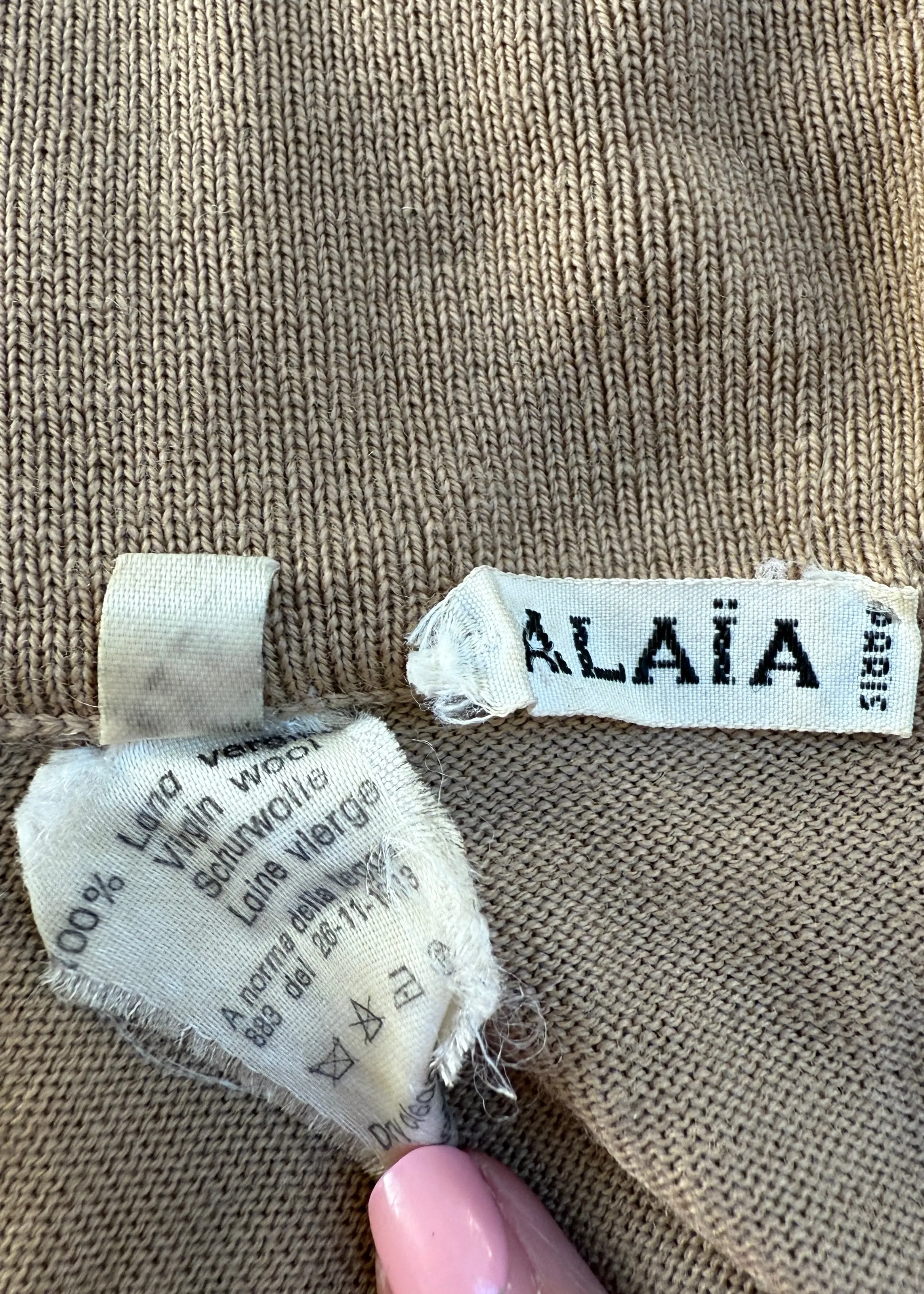 Azzedine Alaïa Fall 1987 Brown High Neck Bodysuit