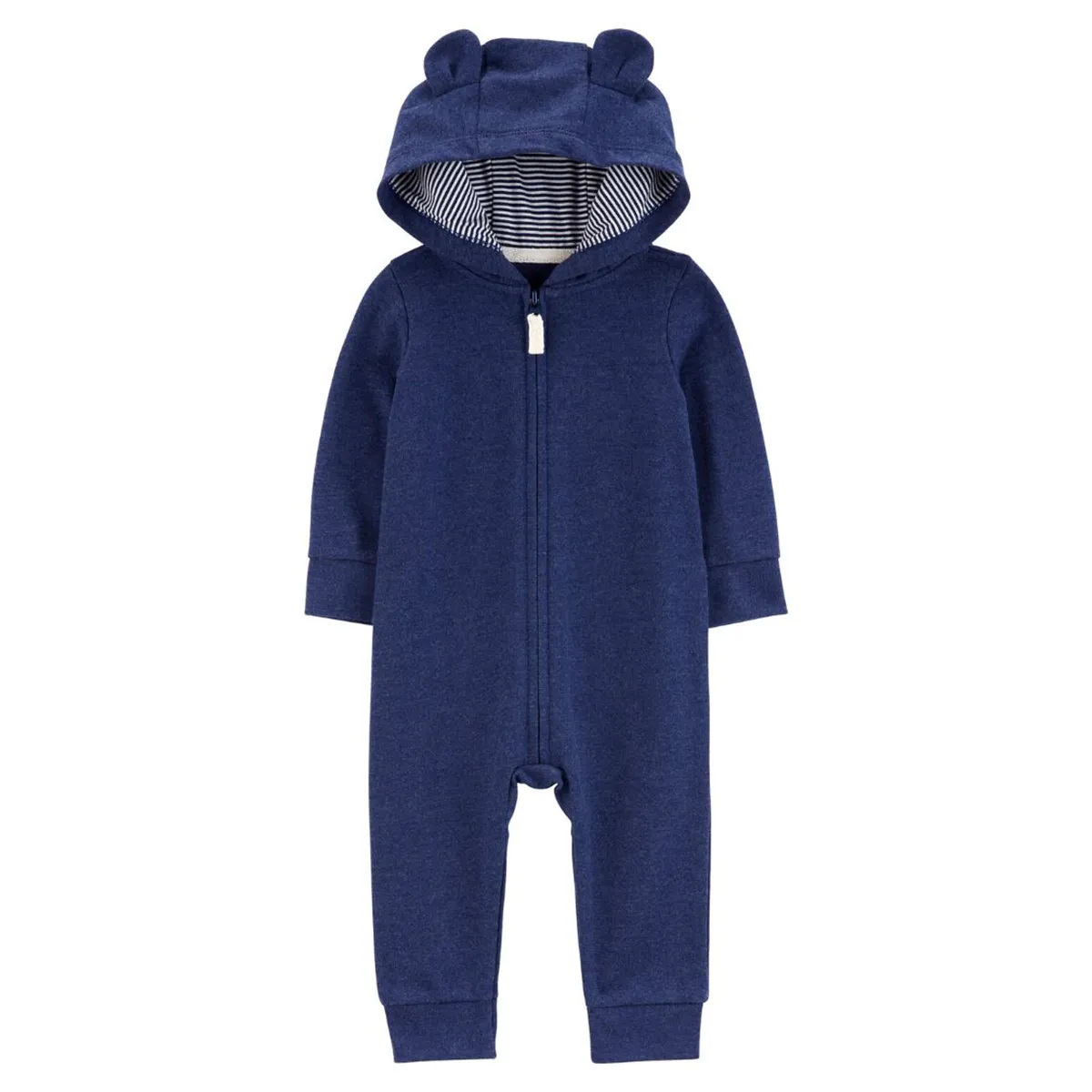Baby Boys' Bear Hood Zip-Up Thermal Jumpsuit