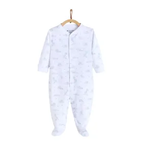 Babycottons Alfred & Colette Footed Pajama - Blue