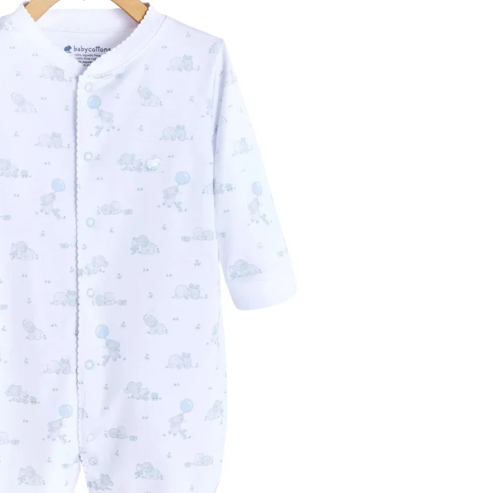 Babycottons Alfred & Colette Footed Pajama - Blue
