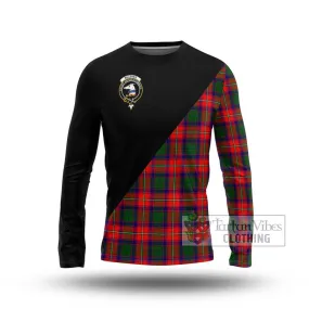 Belshes Tartan Long Sleeve T-Shirt with Family Crest and Military Logo Style