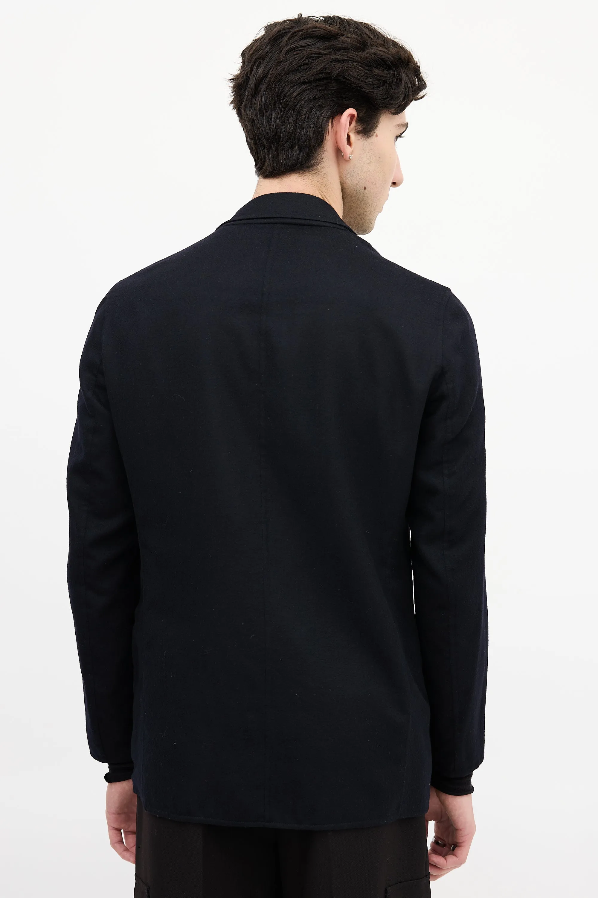 Black Cashmere Reversible Blazer