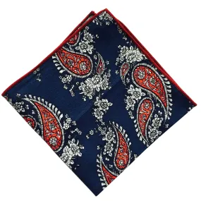Blue Paisley Pocket Square