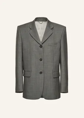 Boxy oversized blazer in grey