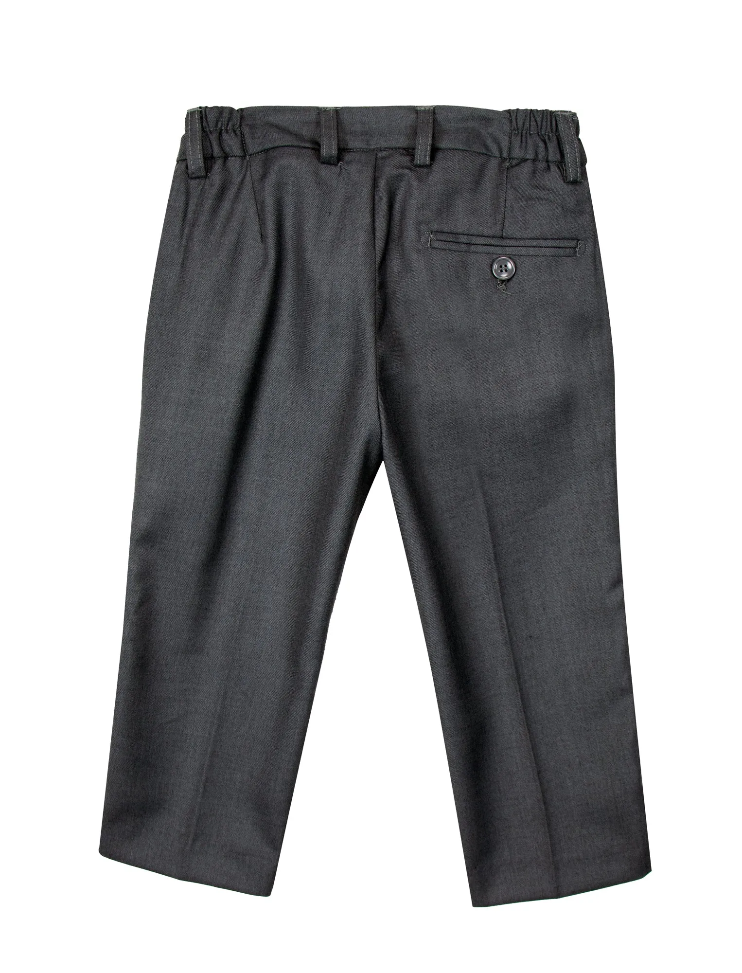 Boys' Charcoal-C Flat Front Dress Pants