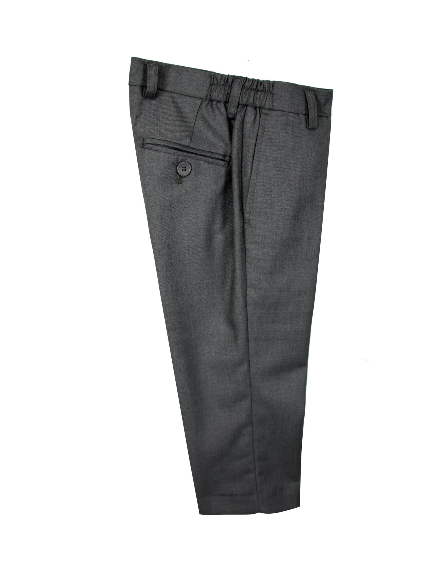 Boys' Charcoal-C Flat Front Dress Pants