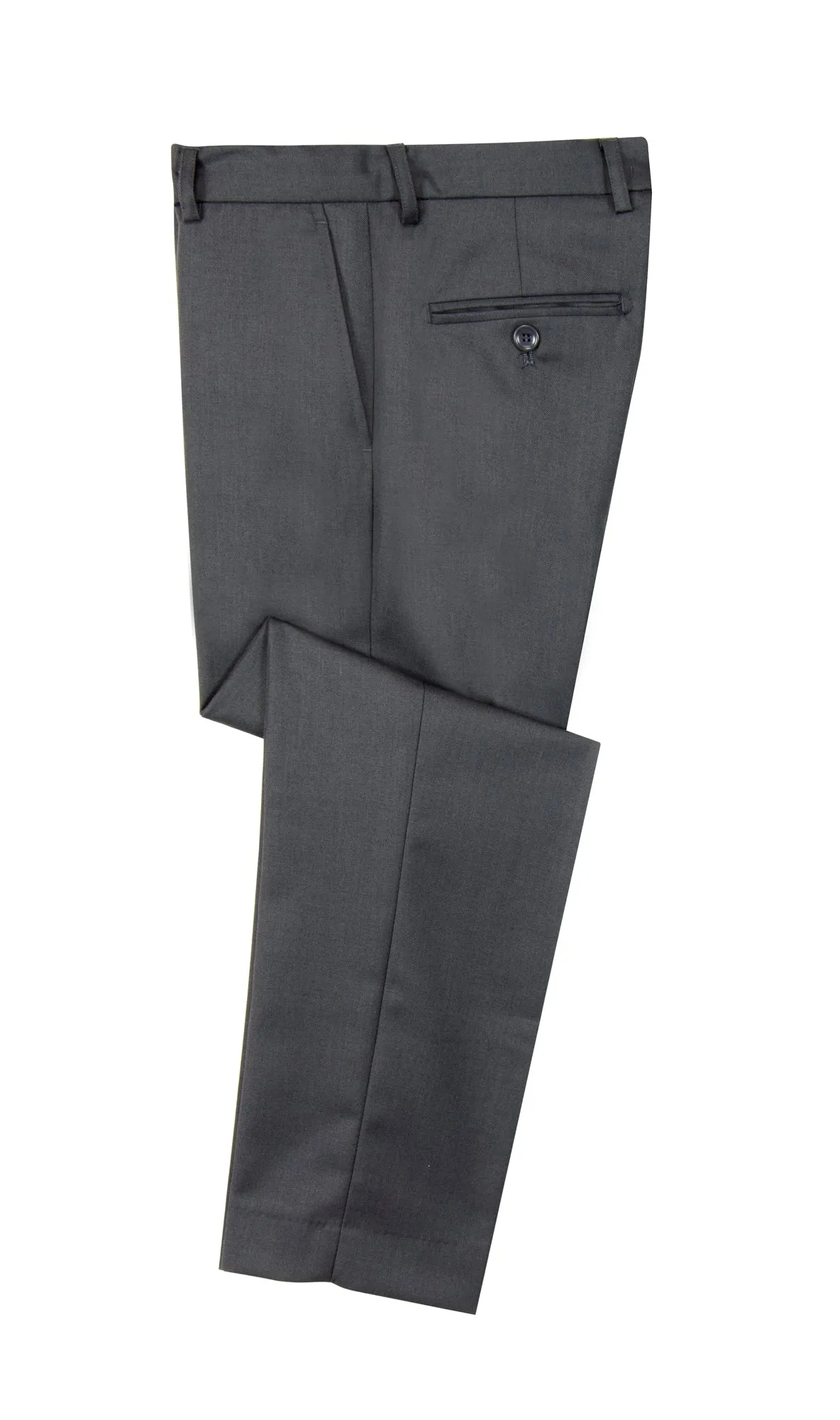Boys' Charcoal-C Flat Front Dress Pants