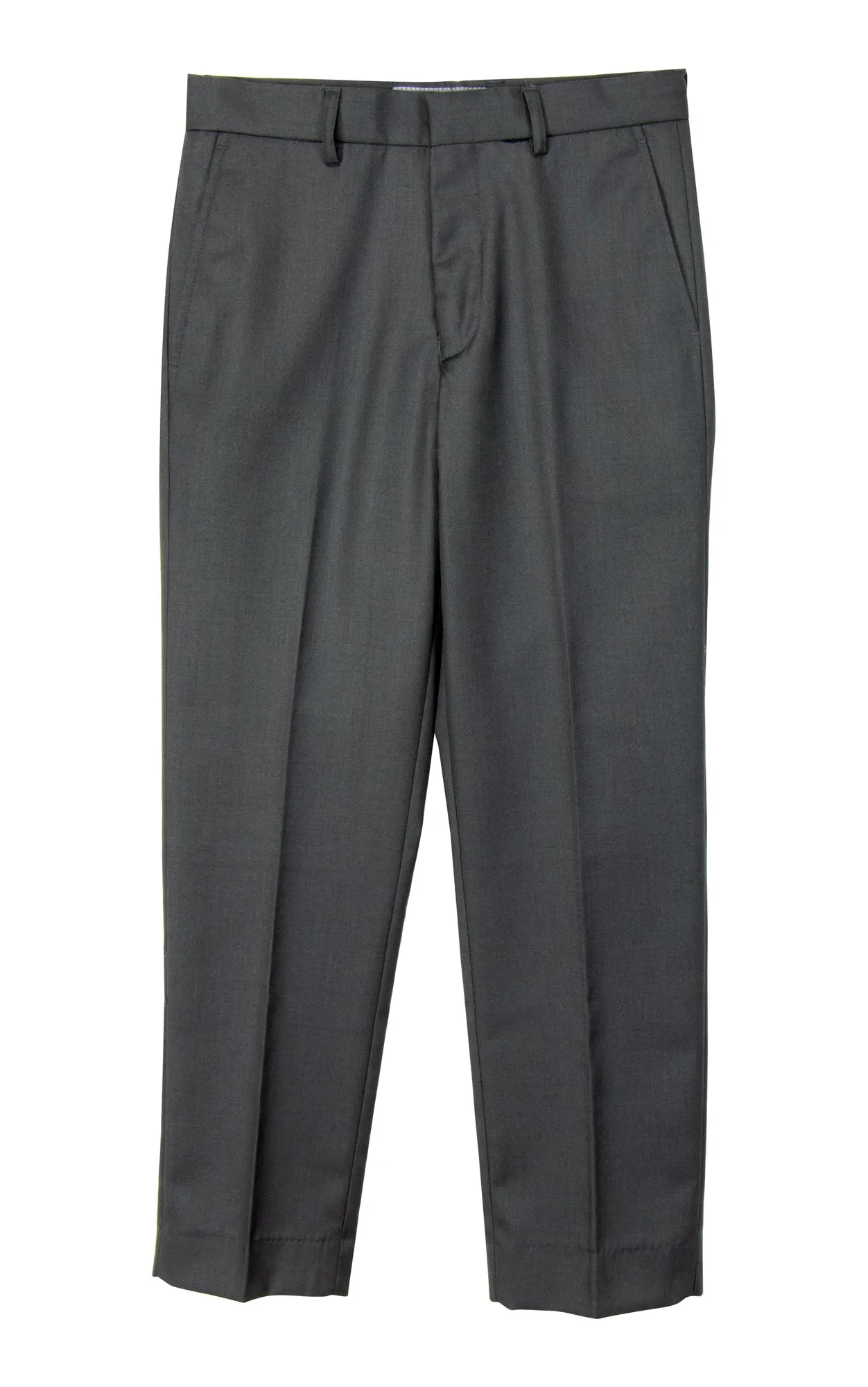 Boys' Charcoal-C Flat Front Dress Pants