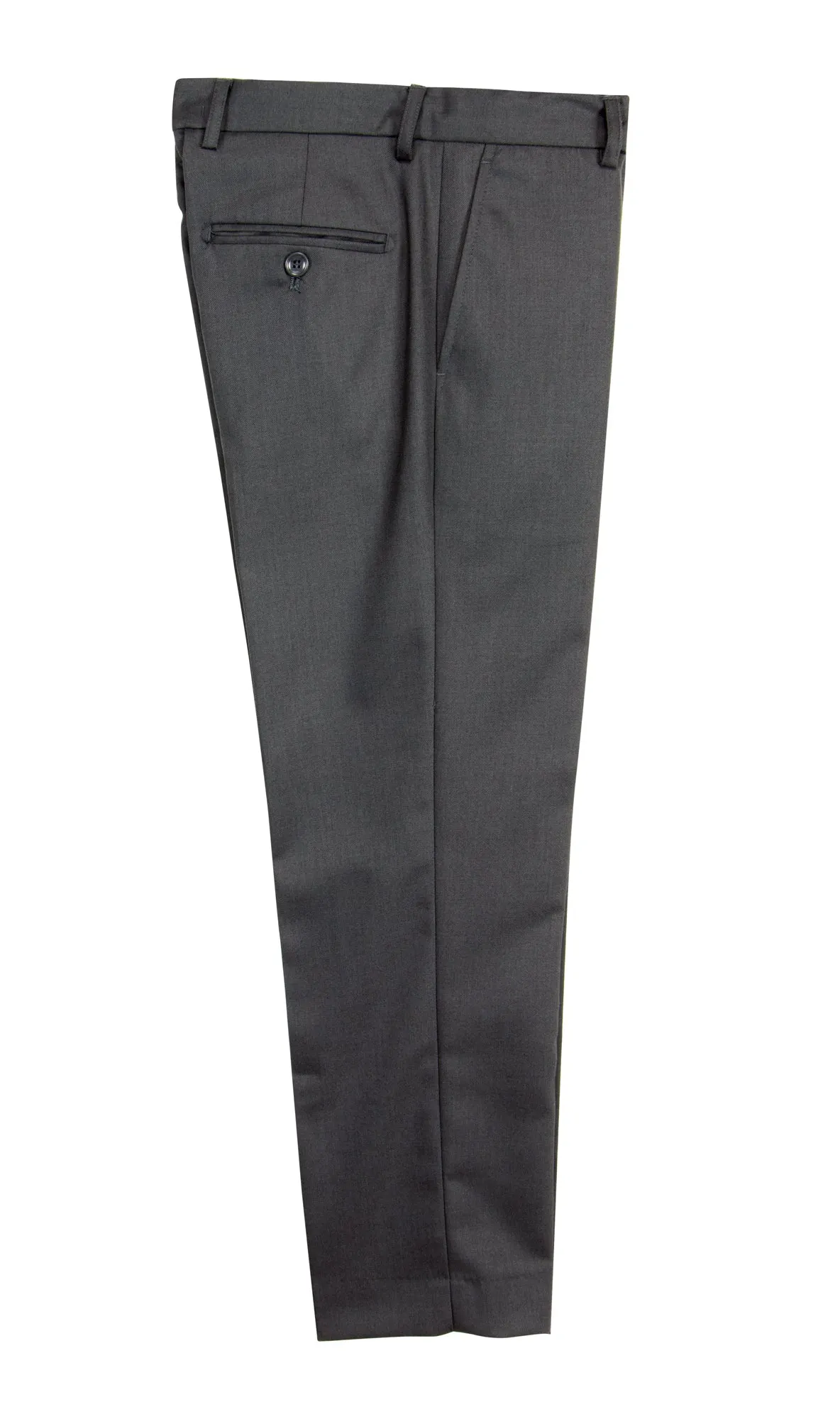 Boys' Charcoal-C Flat Front Dress Pants
