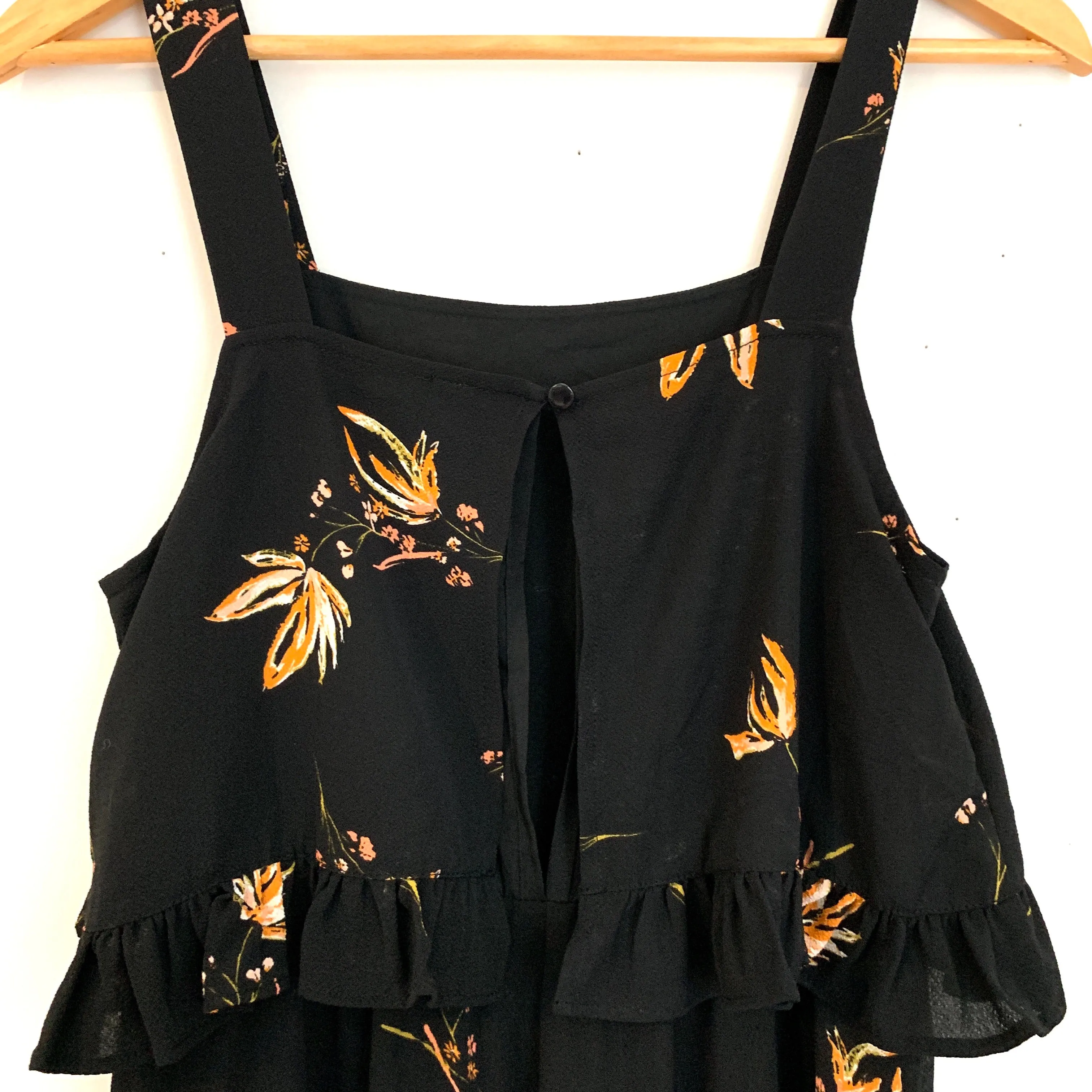 BP Black Floral Jumpsuit- Size XS