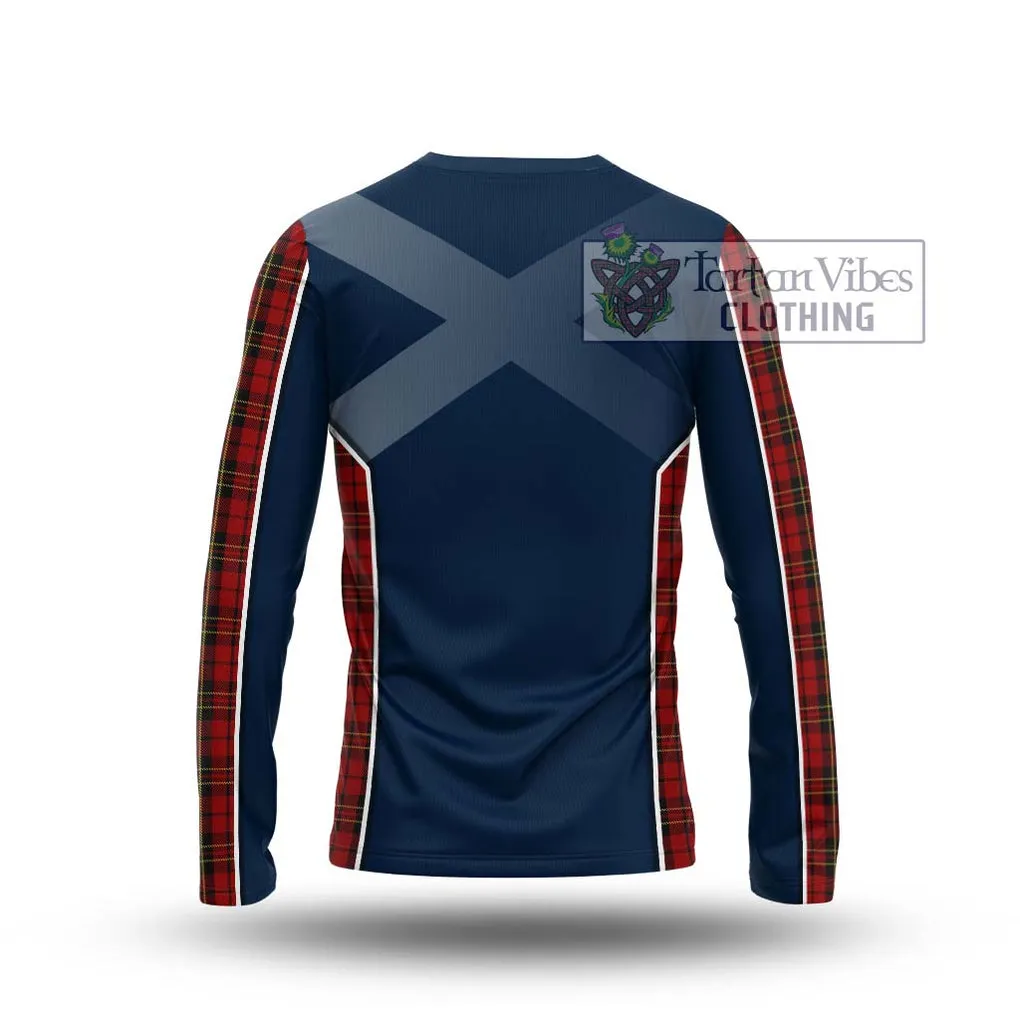 Brodie Tartan Long Sleeve T-Shirt with Family Crest and Lion Rampant Vibes Sport Style