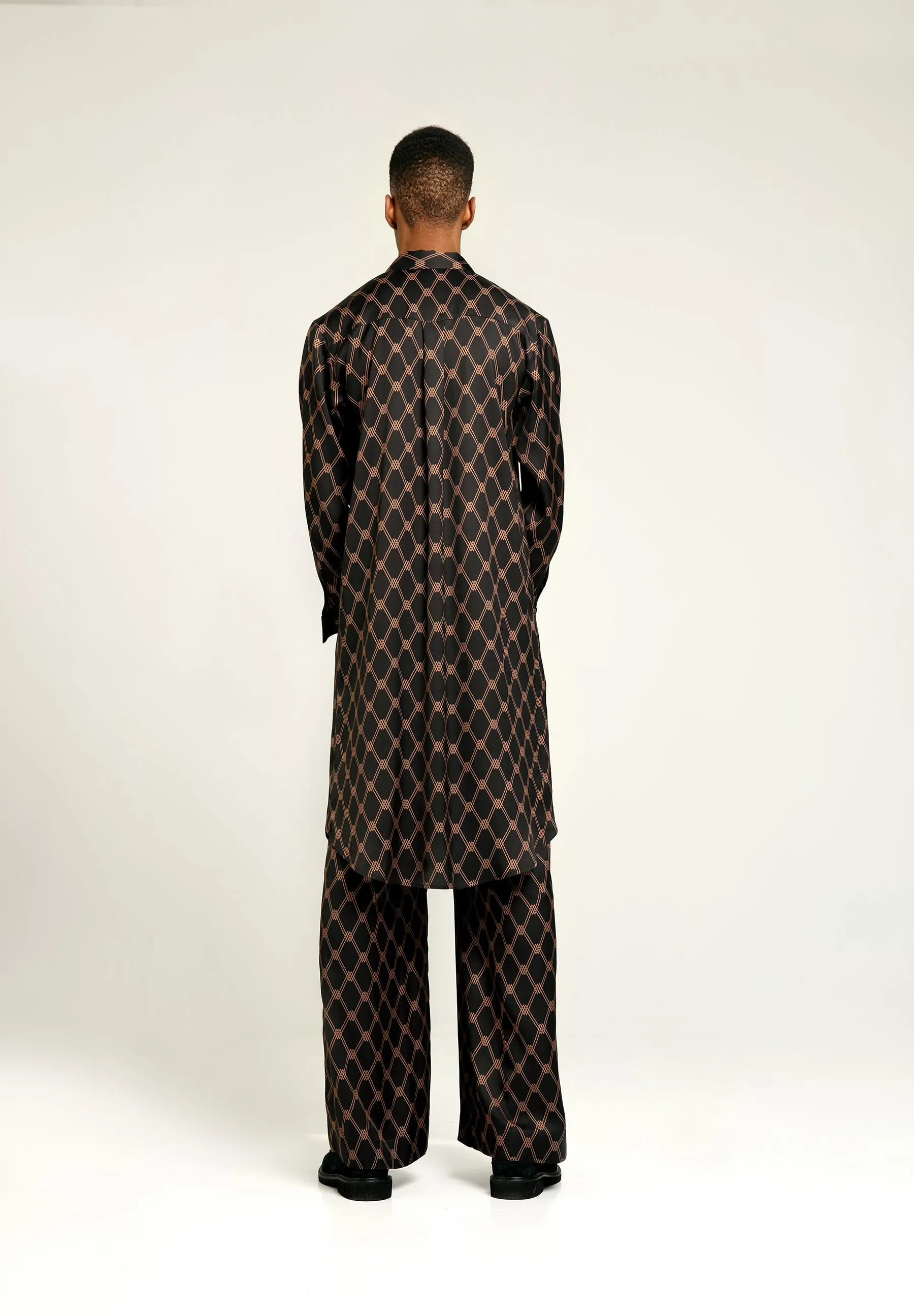BROMLEY LONG SLEEVED SHIRT DRESS  -  Wilow monogram
