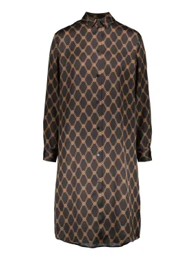 BROMLEY LONG SLEEVED SHIRT DRESS  -  Wilow monogram