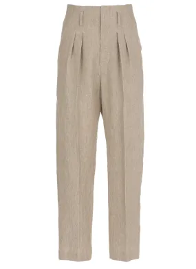 Brunello Cucinelli High Waist Straight Leg Trousers