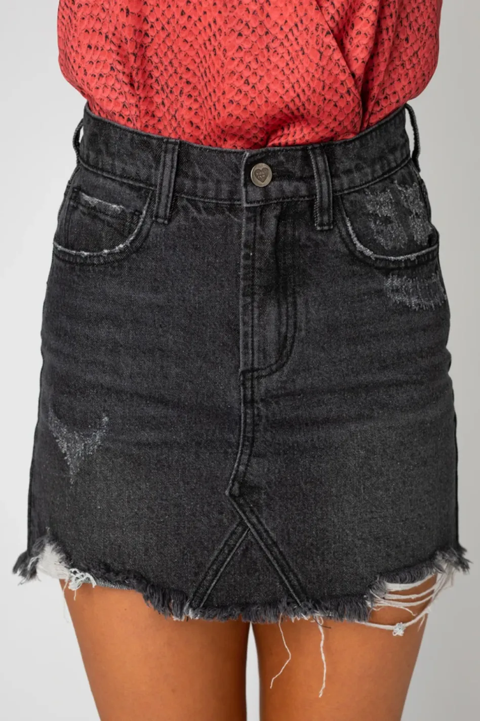 Buddy Love 'Sharon' Skirt in Charcoal