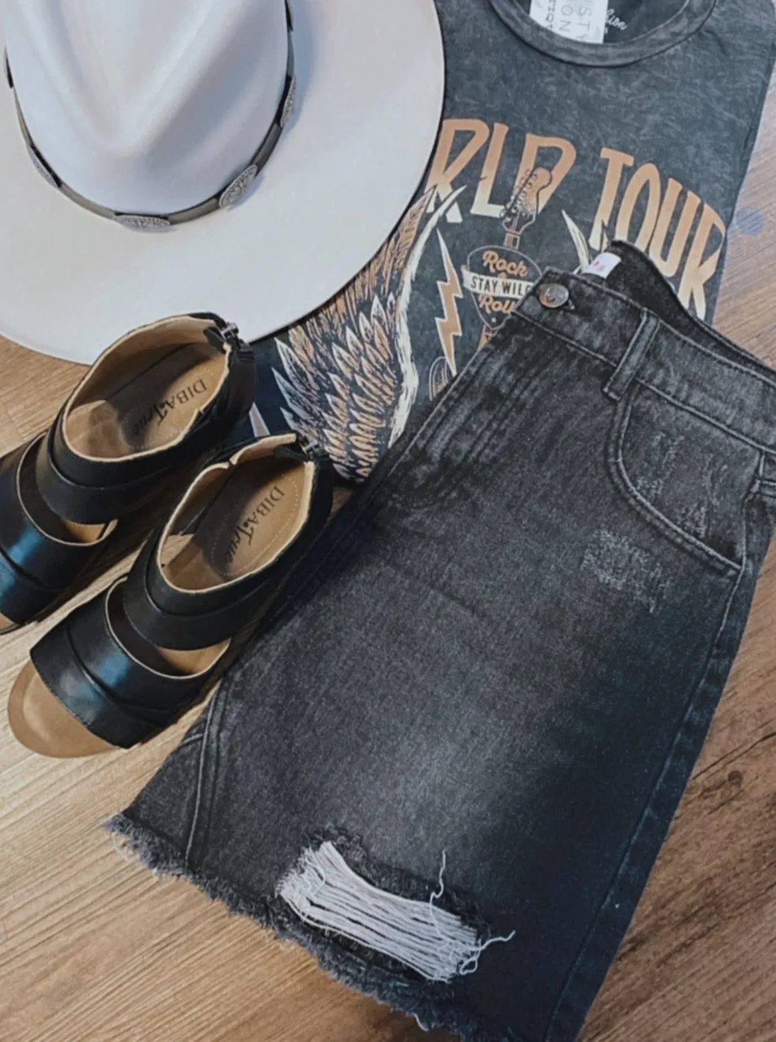 Buddy Love 'Sharon' Skirt in Charcoal