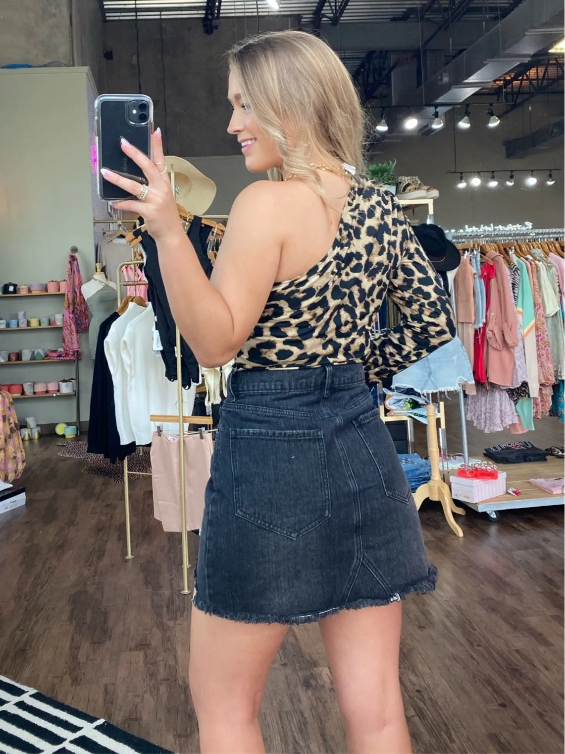Buddy Love 'Sharon' Skirt in Charcoal