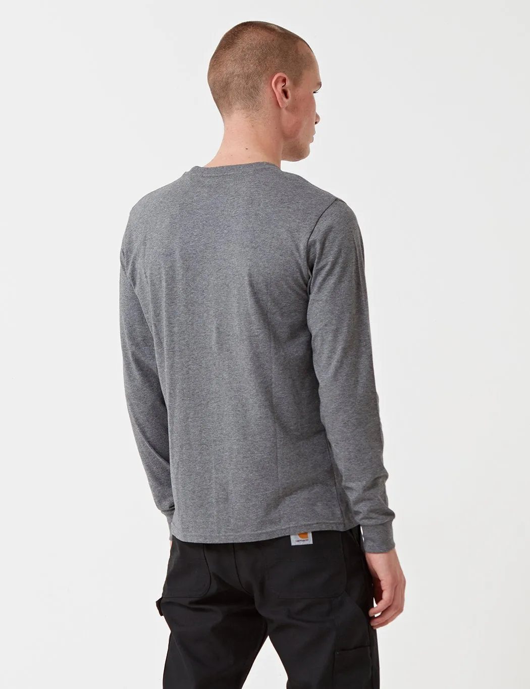Carhartt-WIP Pocket Long Sleeve T-Shirt - Dark Grey