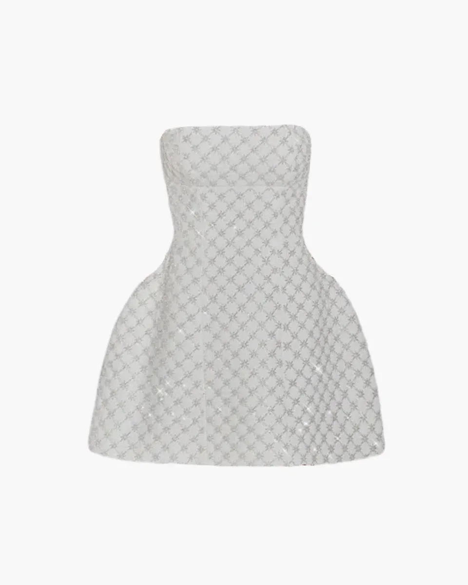 Carmelina – Bead and pearl embellishments – Mini dress
