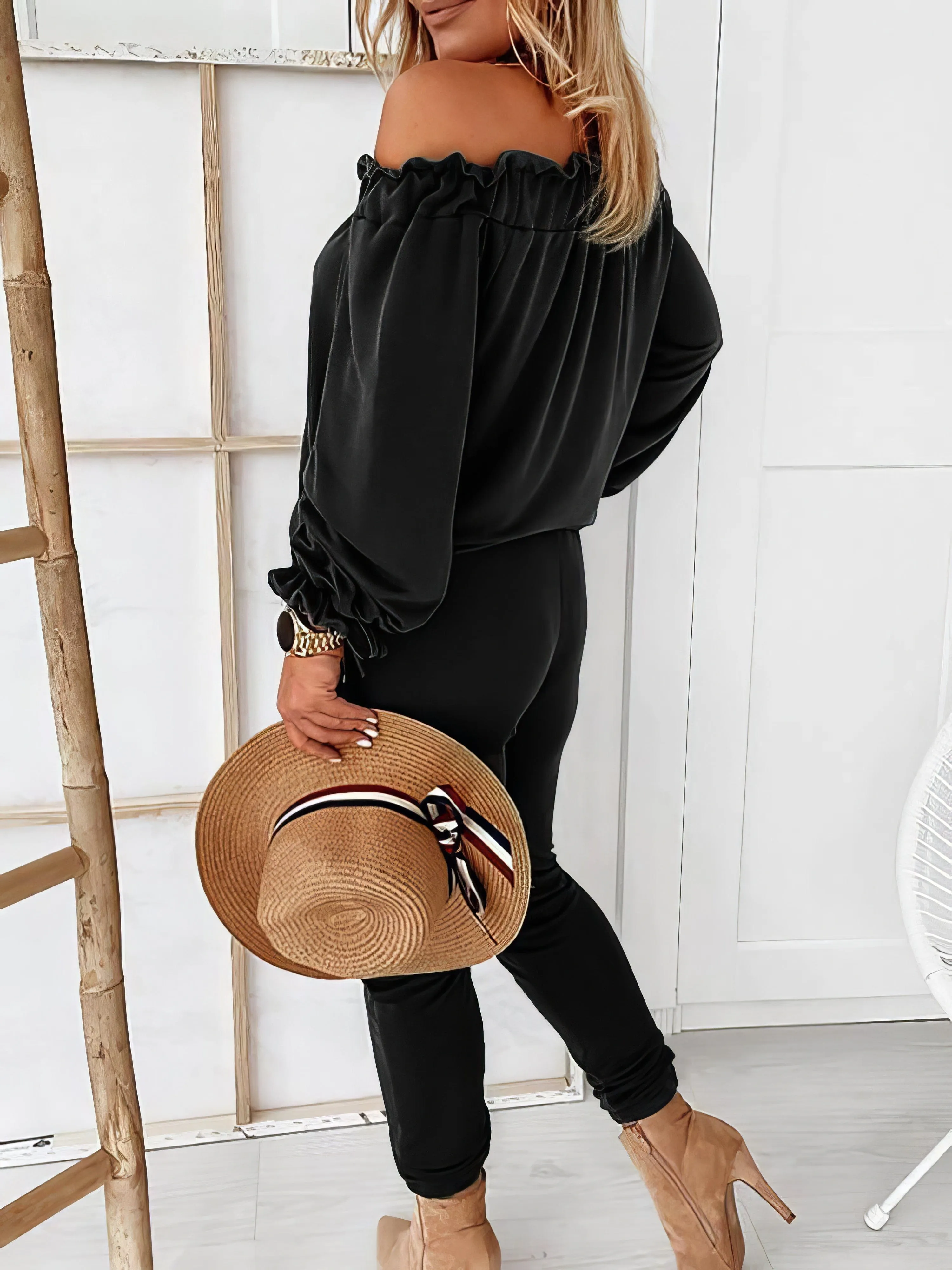 Casual Off-shoulder Jumpsuit