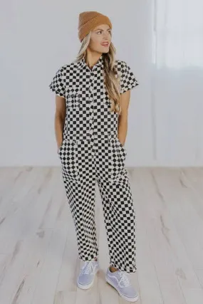 Checker Utility Jumpsuit