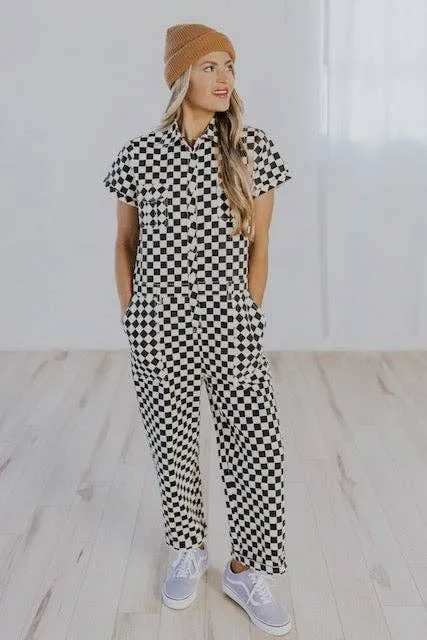 Checker Utility Jumpsuit