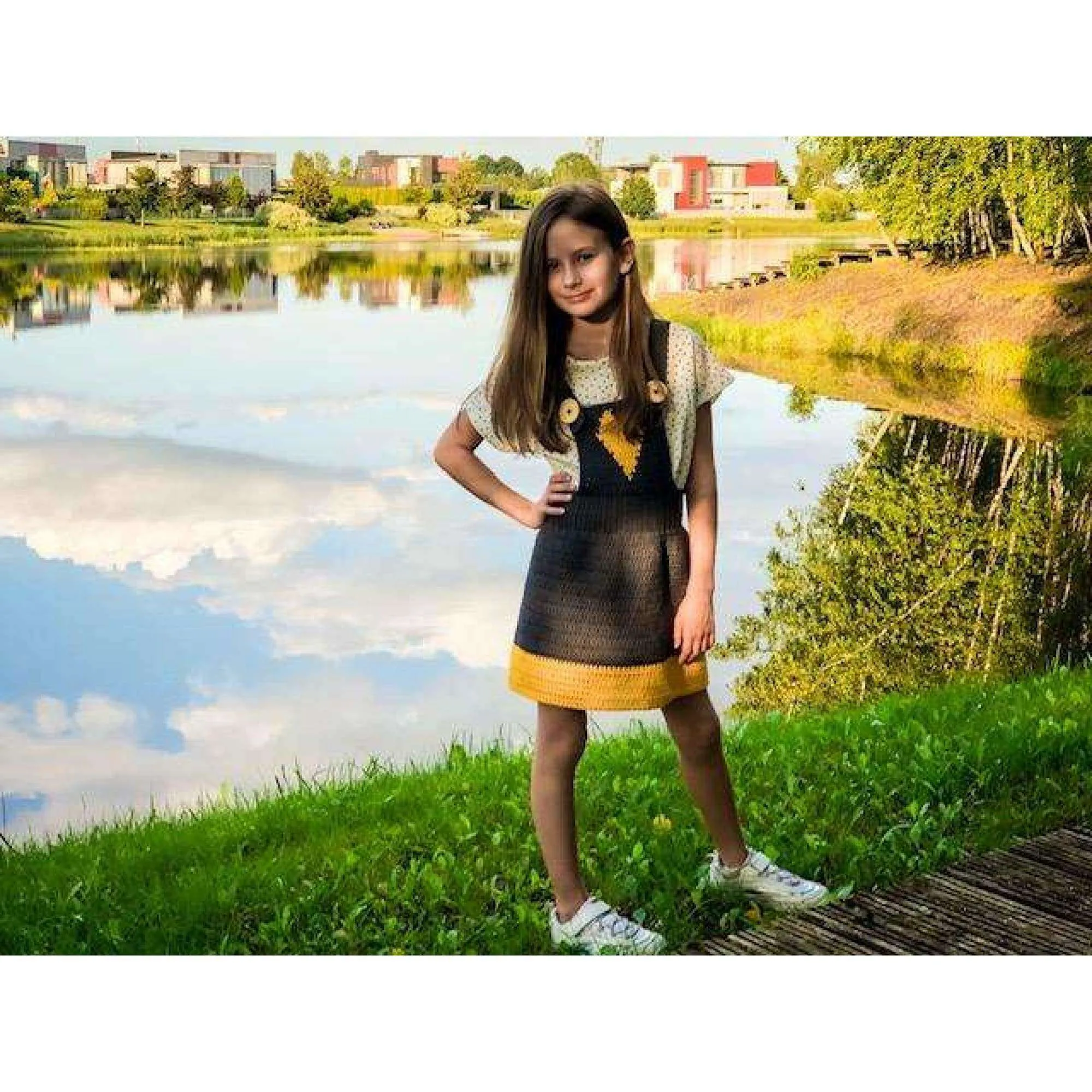 Crochet Pattern - Back To School Overall Skirt