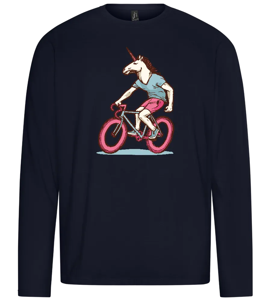 Cycling Unicorn Design - Premium men's long sleeve t-shirt