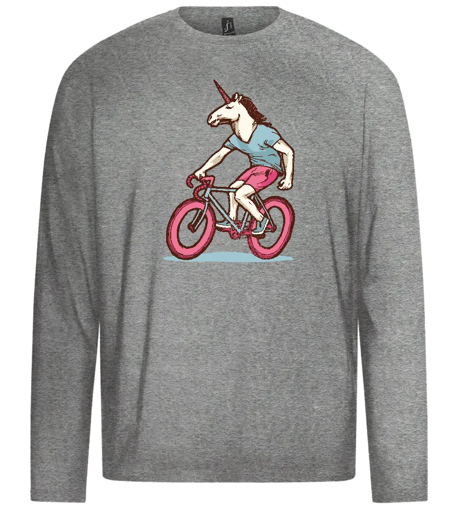 Cycling Unicorn Design - Premium men's long sleeve t-shirt