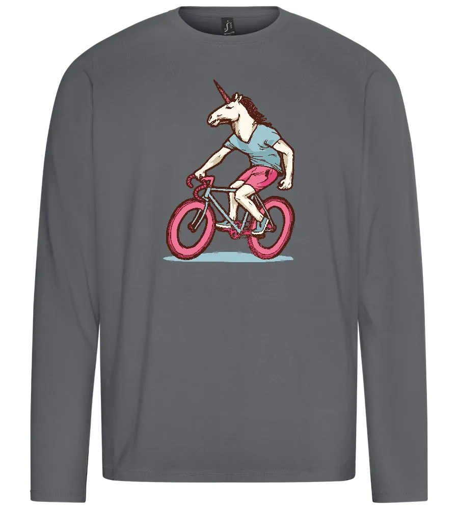 Cycling Unicorn Design - Premium men's long sleeve t-shirt