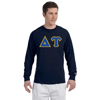 Delta Upsilon Greek Champion Long-Sleeve Tee - Champion CC8C - TWILL